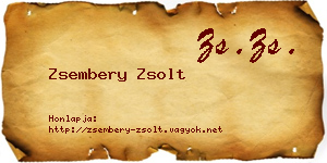 Zsembery Zsolt névjegykártya